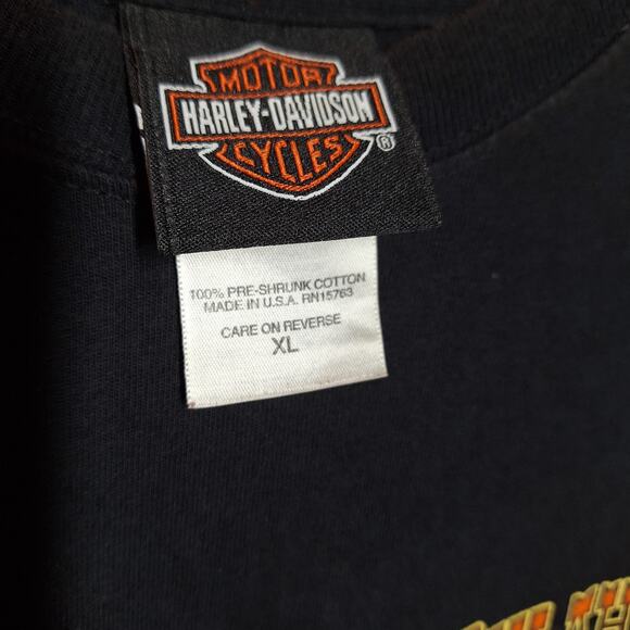 Harley Davidson vintage double sided graphic tee Mens XL Y2K OKLAHOMA OK 2009 - Picture 3 of 5